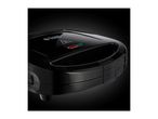 Black sandwich maker with red and green indicator lights and a prominent handle.