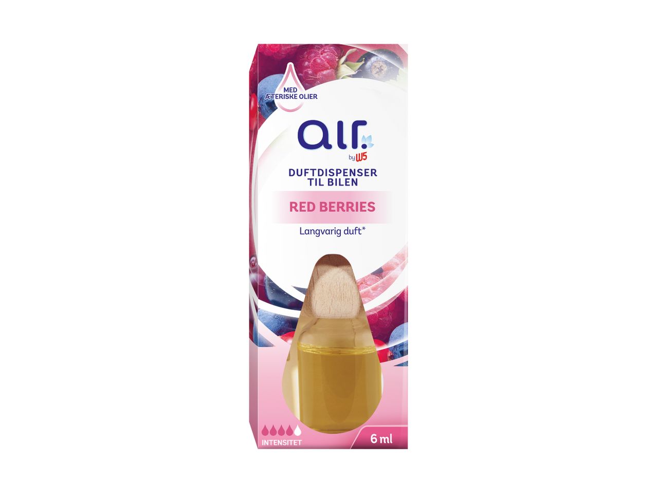Air by W5 bilduftdispenser med duft af røde bær.
