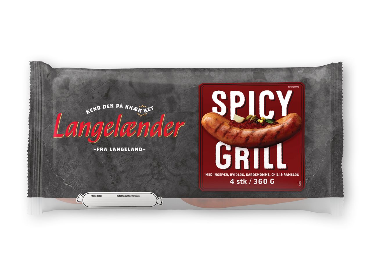 Løgismose Spicy Grill pølser i pose.