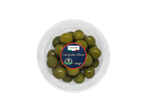 Azeitonas Cerignola Italianmo, 150g, em embalagem transparente.