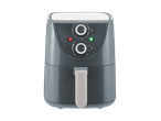 En grå airfryer med vred.