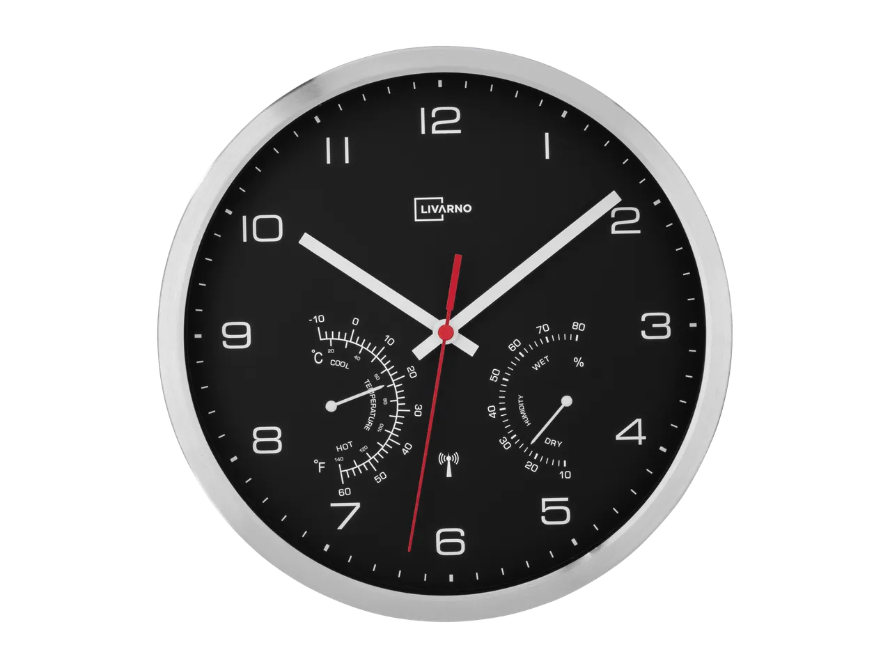 LIVARNO väggklocka med termometer och hygrometer