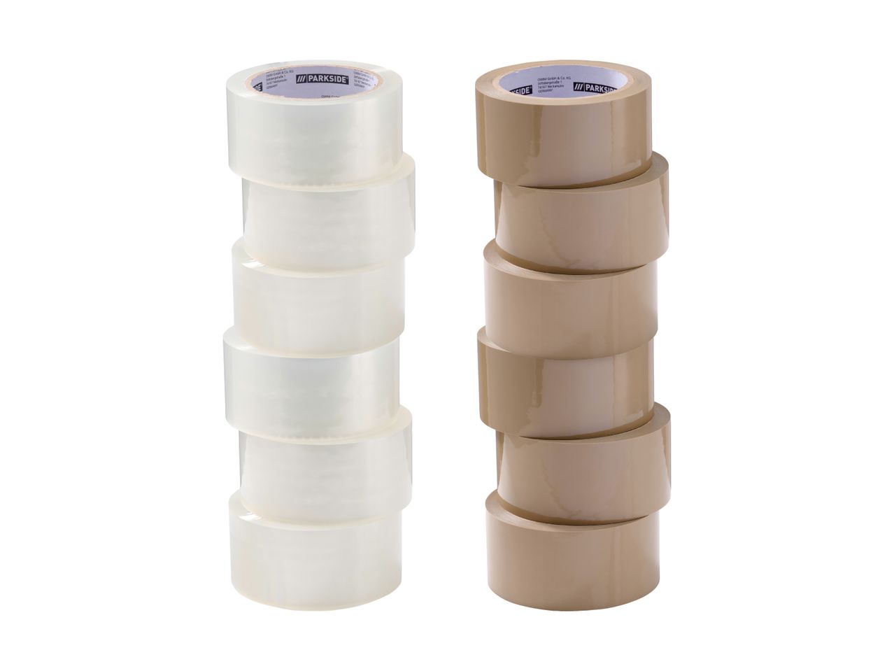 Parkside Packband Rollen: transparent und braun.