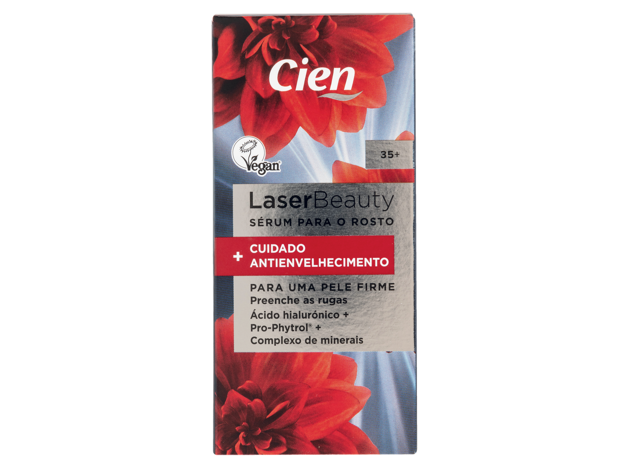 Sérum facial Cien LaserBeauty para antienvelhecimento, pele firme, com ácido hialurónico e minerais