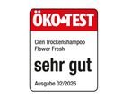 ÖKO-TEST Siegel für Trockenshampoo, bewertet mit 'sehr gut', Ausgabe 02/2026.