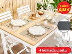 Set od četiri podmetača za stol od prirodnih materijala za vanjsku uporabu.