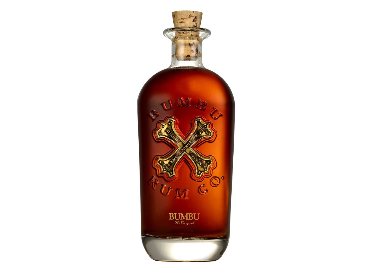 Bumbu The Original rum palack, parafadugóval.