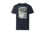 Dunkelblaues T-Shirt mit dem Aufdruck 'Summer California Beach'.