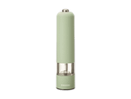 Ein mintgrüner elektrischer Pfeffer- und Salzmühlen von SilverCrest.