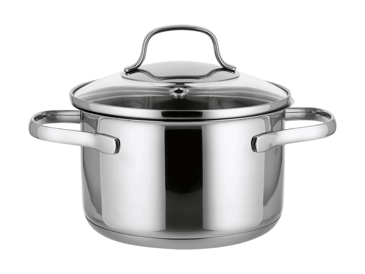 Casserole en acier inoxydable avec couvercle en verre