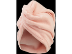 Ružičasta mikrofibra turban za kosu.
