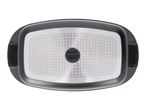Bottom view of a rectangular roasting pan with induction base