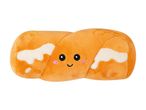 Cute braided bread plush toy with a smiling face