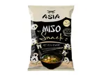 Miso snack bag with miso soup and snack pieces, featuring Asian-inspired design.