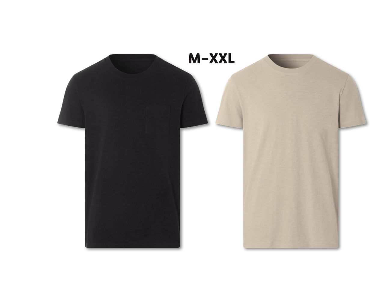 Kaks T-särki: must ja beež, suurused M-XXL.
