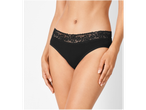 Black women's Lace Trim Hipster Briefs