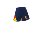 Lidl Trek kratke hlače z rumeno-rdečimi detajli.