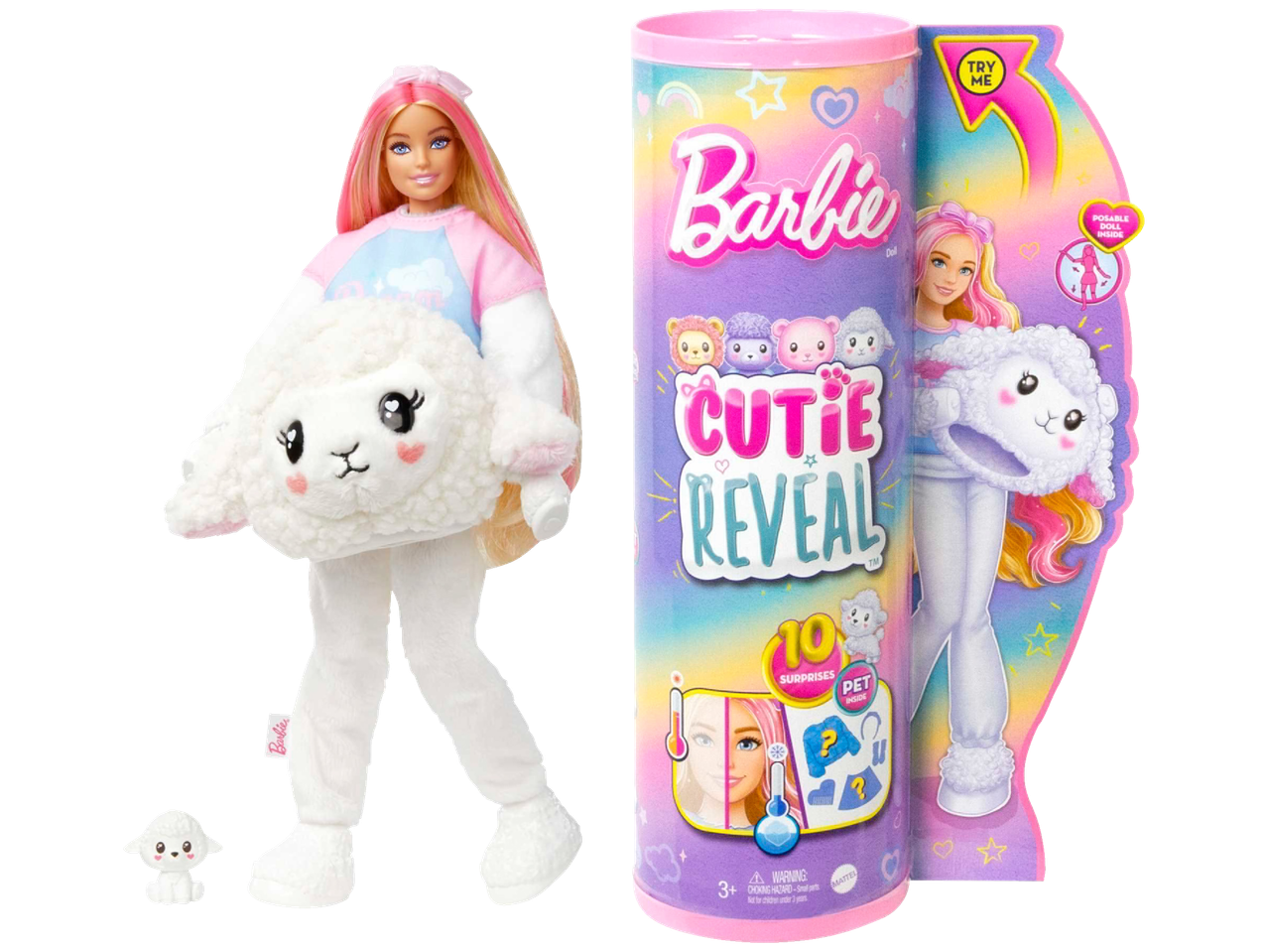 MATTEL® Lalka Barbie z serii Cutie Reveal Słodkie Stylizacje