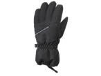 CRIVIT Kids' Ski Gloves, black with reflective stripe