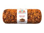 Meatloaf with caraway seeds, pork & chicken, with a folk art label.