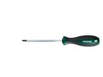 Parkside screwdriver with a black and green handle and a silver shaft.