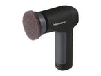 Cordless electric cleaning brush with a grey scrubbing pad