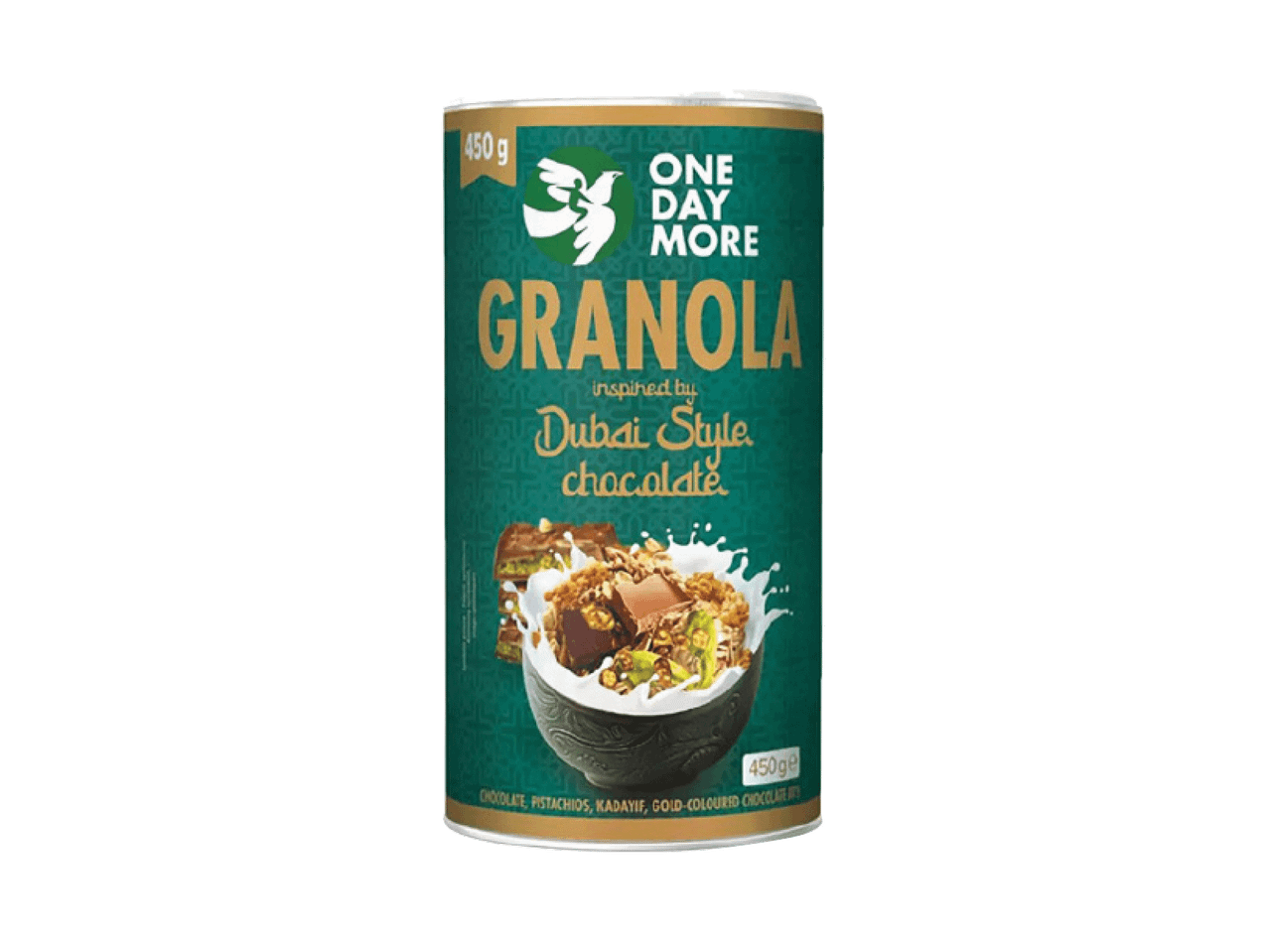 ONE DAY MORE Granola „Dubai Style“ šokolado skonio, 450g