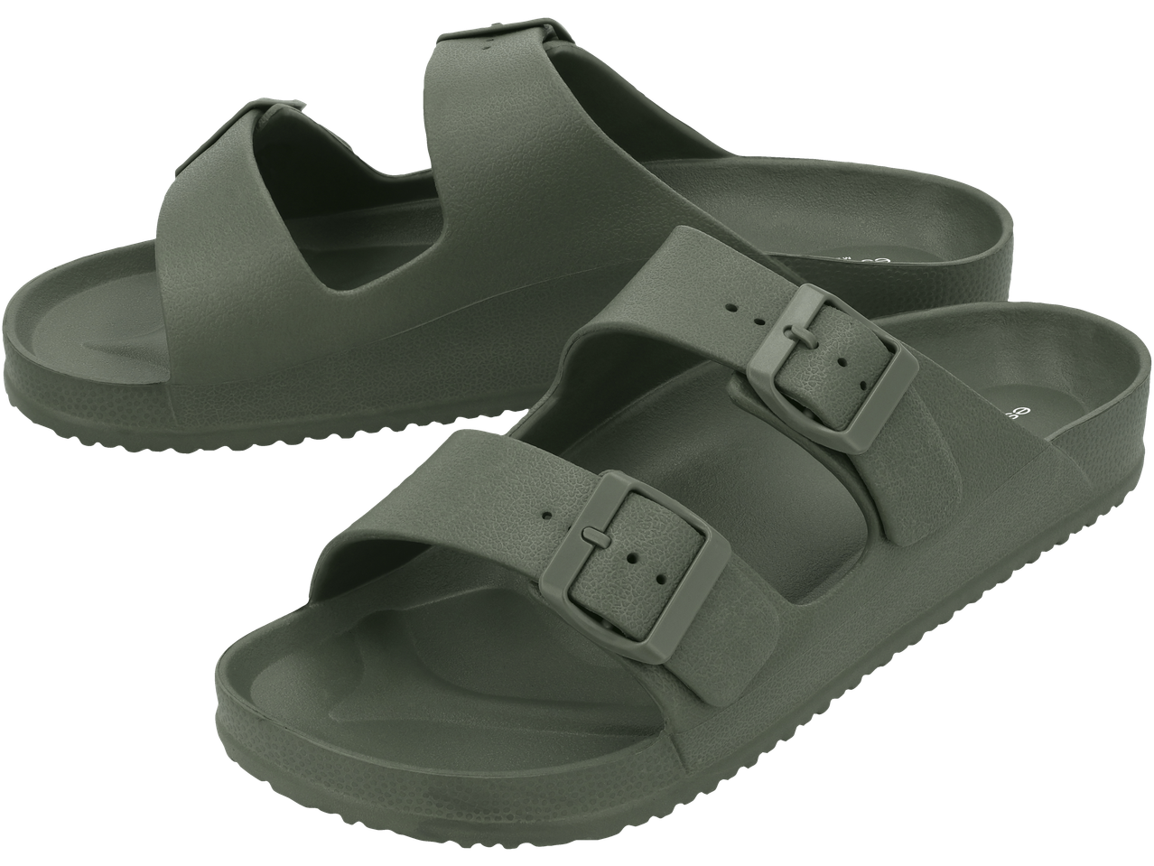 ESMARA MEN Natikače, zelene gumene sandale s dvije podesive kopče