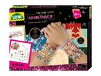 Bracelet making kit with beads, charms, and string, featuring a Glam theme for ages 8+.