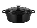 Silvercrest 4.7L Cast Iron Casserole Dish - Black