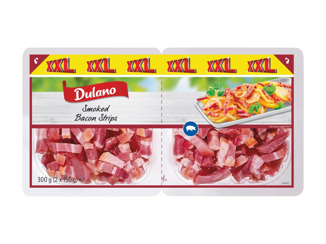 Dulano XXL füstölt szalonna csíkok.