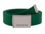 Cinto verde Parkside com fivela.