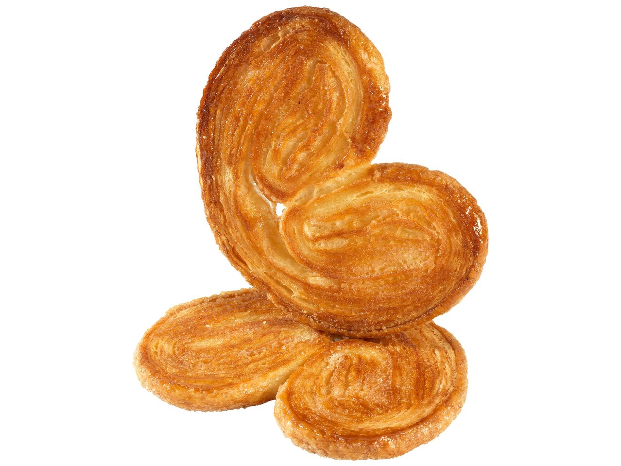 Palmiers dorés disposés en forme de papillon.