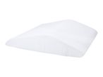 White ergonomic memory foam pillow with a textured surface