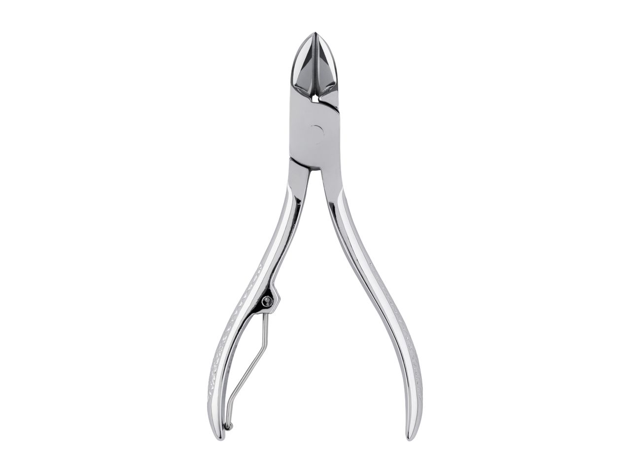 Silver cuticle nippers with a spring mechanism