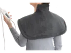 Gray Sensiplast shoulder and neck heating pad with remote control.