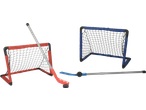 LUPILU hokimängukomplekt kahe väravaga (punane ja sinine), kahe kepi ja litriga.