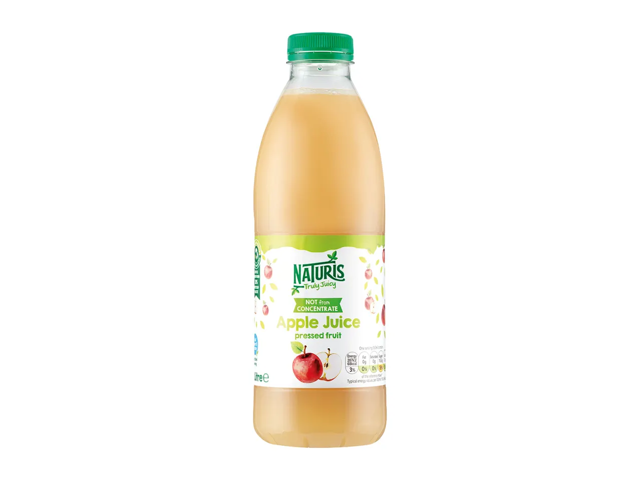 Naturis apple juice, pressed, not from concentrate.