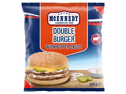 Hamburger dupla húspogácsával