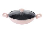 Silvercrest 28cm Cast Aluminium Serving Pan - Pink