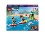Lego Friends: water scooters, mini-dolls, and dolphins in a summer set.