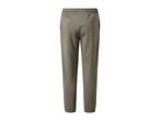 Rear view of olive green sweatpants with an elastic waistband and a back pocket.