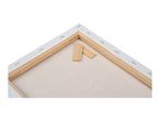 Back of a stretched canvas with wooden frame and wedges