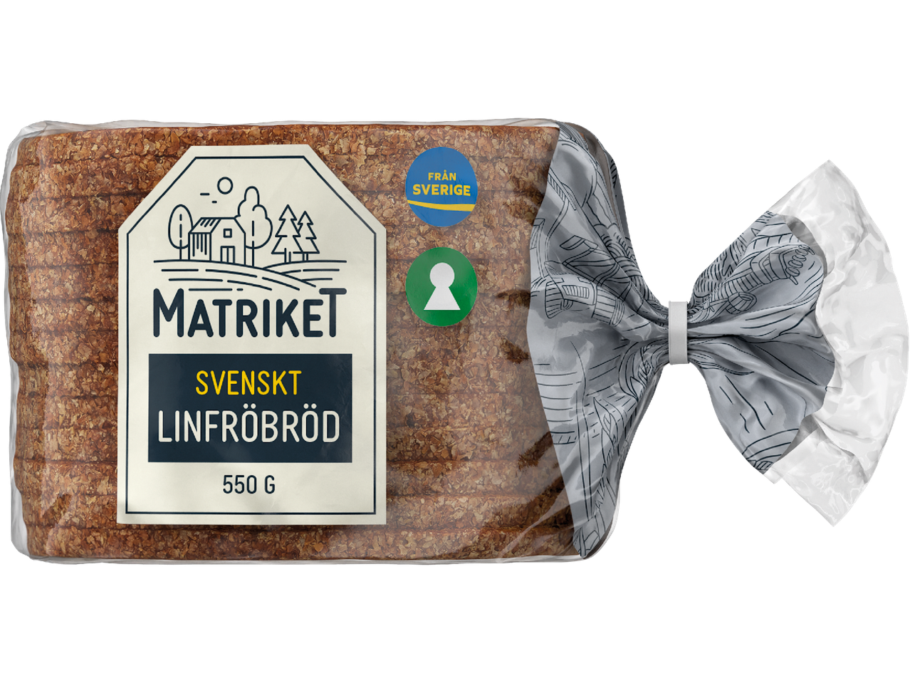 Paket med Matrikets Svenska Linfröbröd.