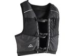 Gilet da corsa nero Crivit con dettagli riflettenti e tasche con cerniera.