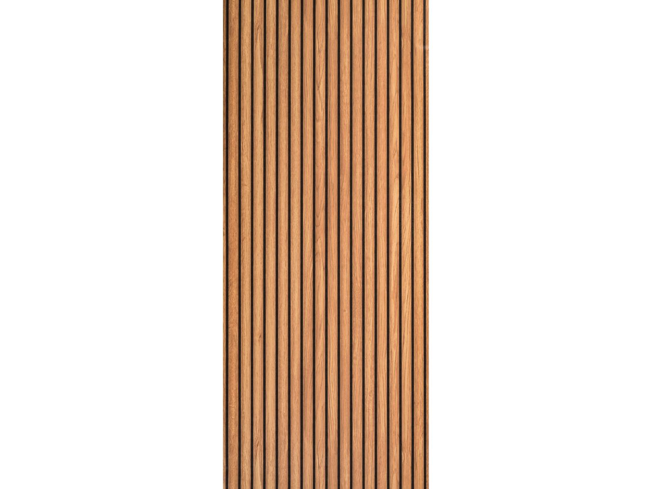 Vertical wooden slats on a white background