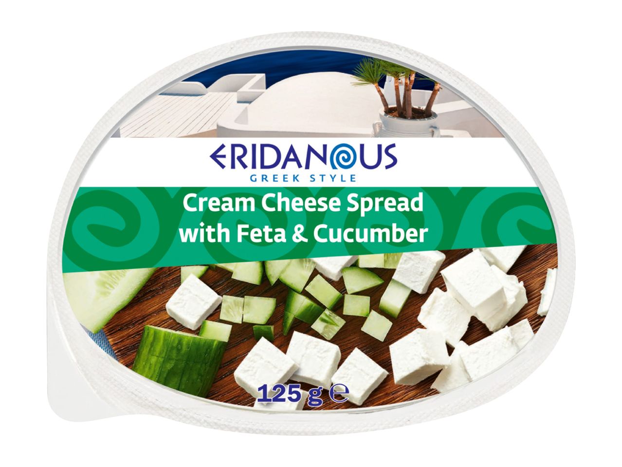 Eridanous Greek Style Cream Cheese Spread with Feta & Cucumber, 125g