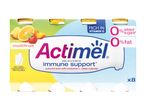 Multifruit cultured shots with vitamins D and B6 for immune support, 0% added sugars, 0% fat, x8 pack.