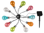 Livarno Solar Bulb String Lights with colorful bulbs and solar panel