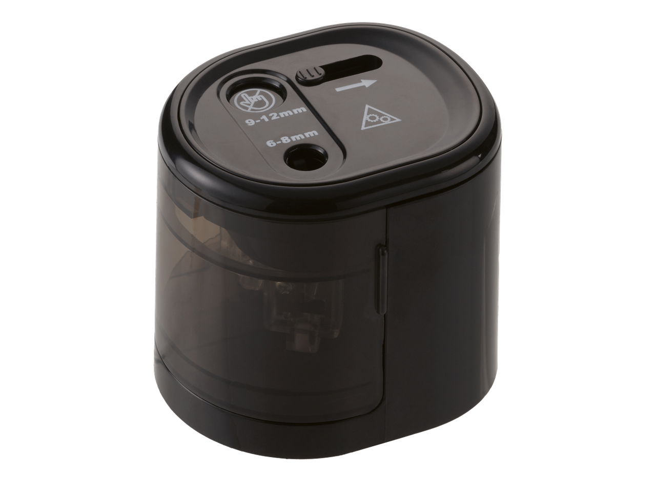 TRONIC crni električni oštrač olovaka sa podešavanjima 6-8mm i 9-12mm.